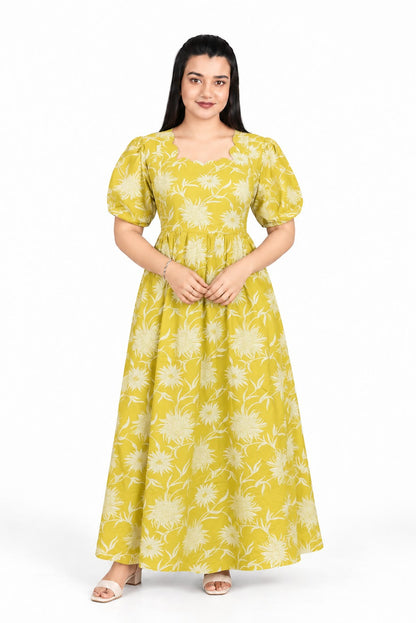 Maxi Dress – Lemon Yellow