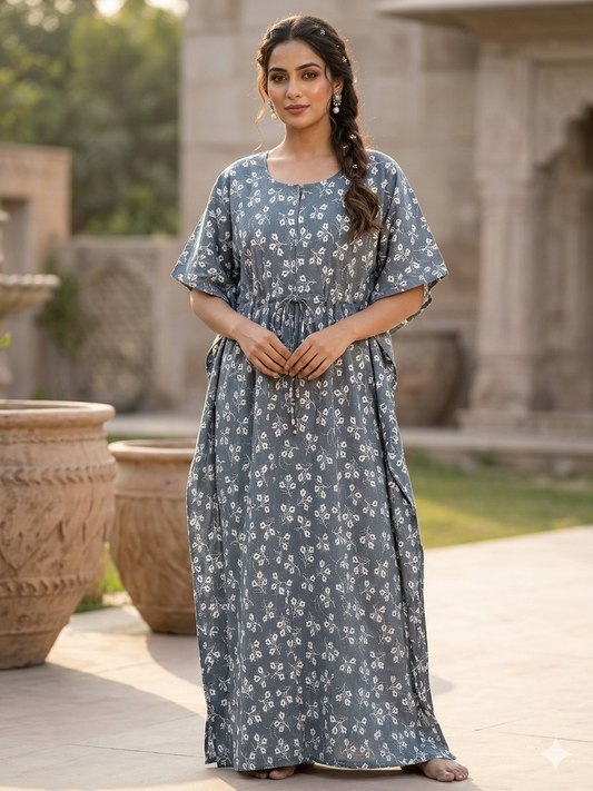 Kaftan GREY FLORAL