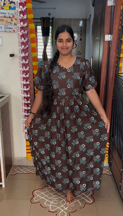 Maxi Dress – Coffee Brown