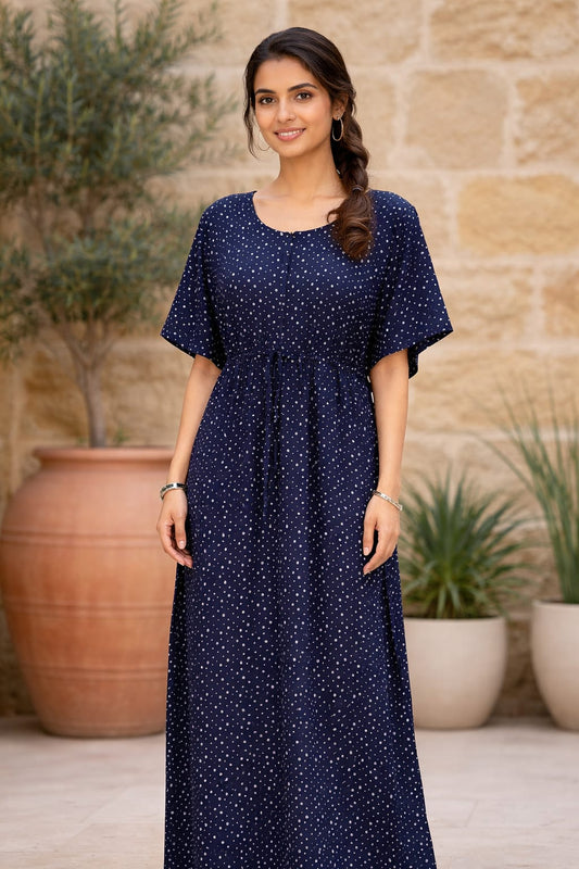 Kaftan MIDNIGHT BLUE CIRCLE