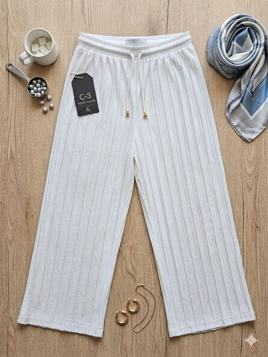 PALAZZO PANT - Frost White