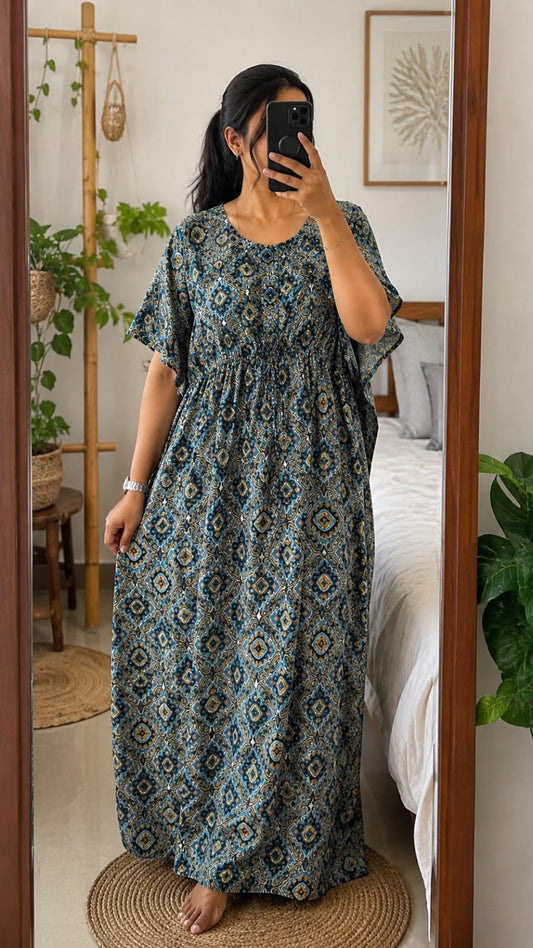 KAFTAN - Ajrak Blue