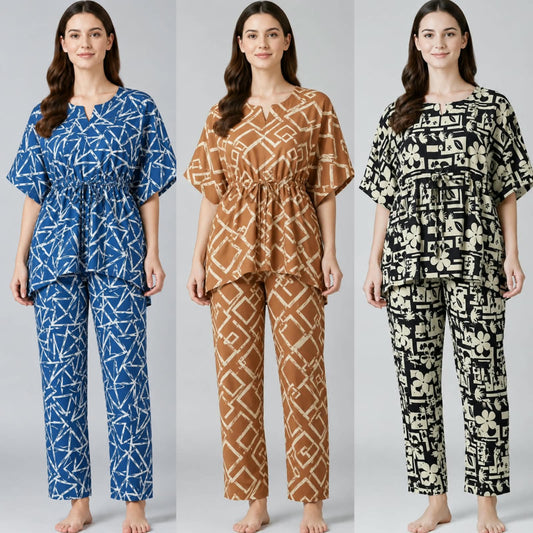 Kaftan Co-ord Set – Trio combo 1 (3PCS)