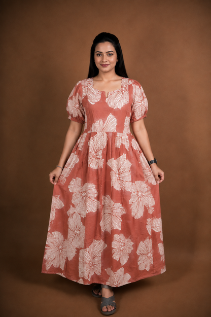 Maxi Dress – Big Floral Combo