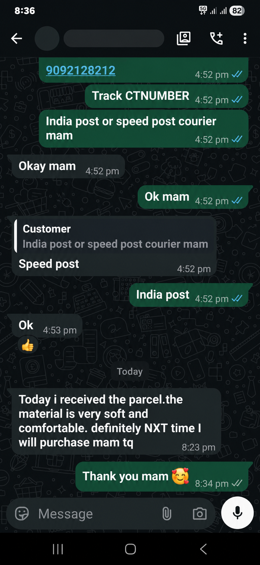 Customer review: soft and comfortable material